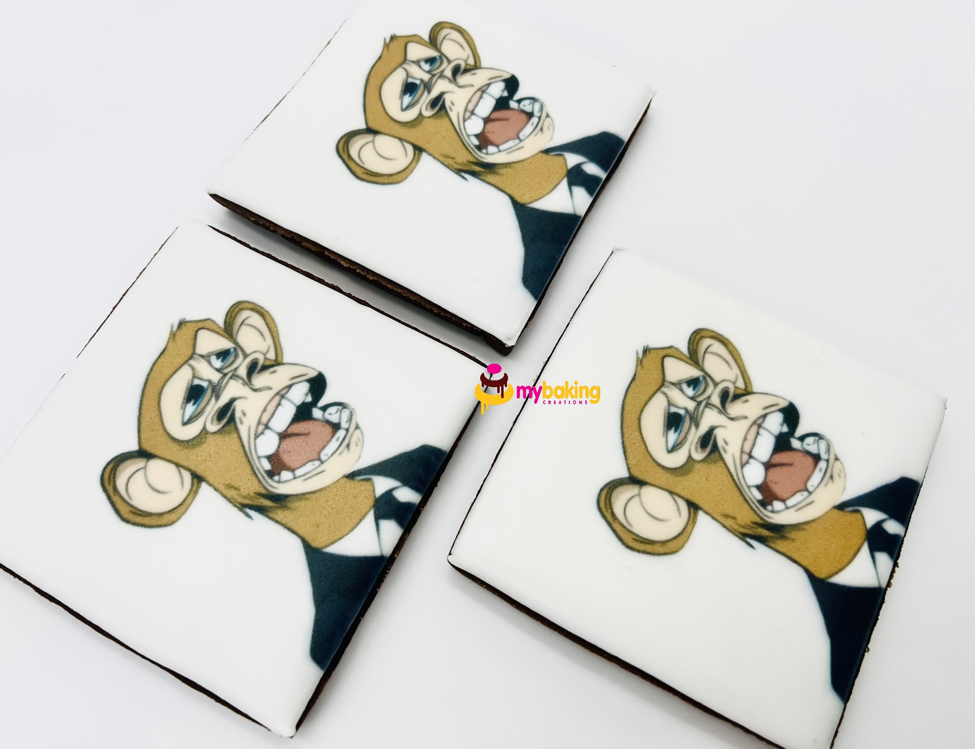Custom printed monkey cartoon cookies San Francisco